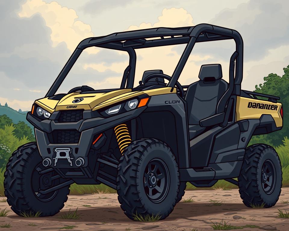 Polaris ranger plowing snow